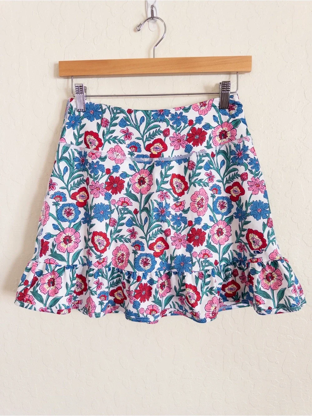 Vineyard Vines Performance Floral Ruffle Hem Skort Skirt XS Athleisure Preppy